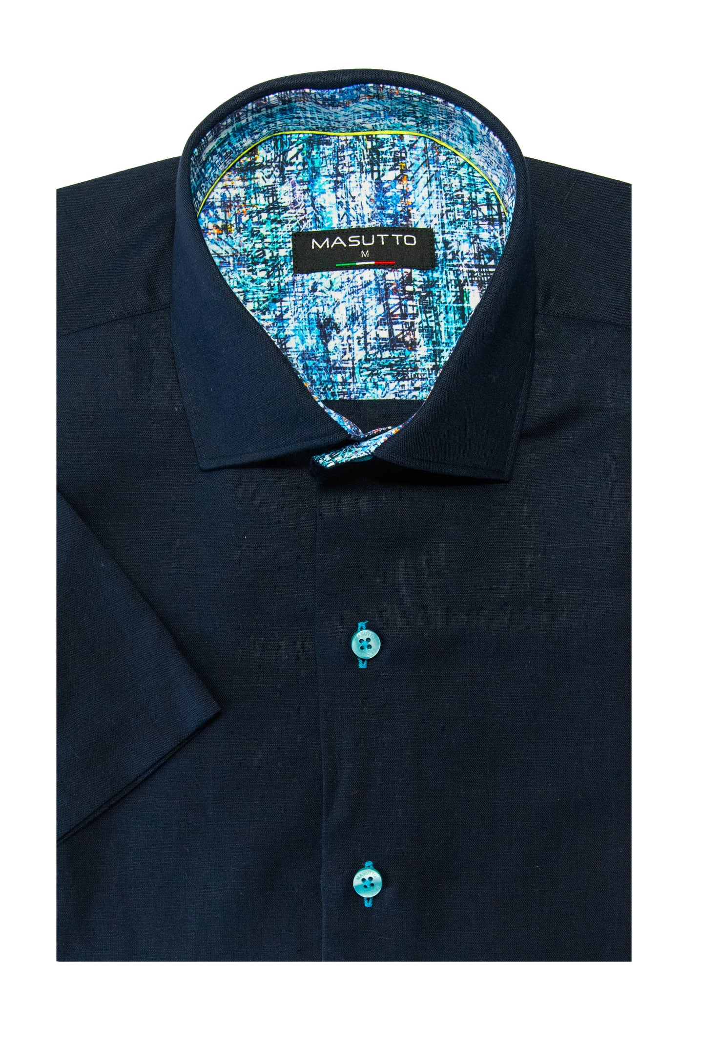 MASUTTO ALBERTA/92 SHORT SLEEVE BUTTON DOWN SHIRT