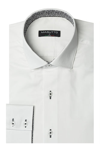 MASUTTO ARIA/05 LONG SLEEVE BUTTON DOWN SHIRT