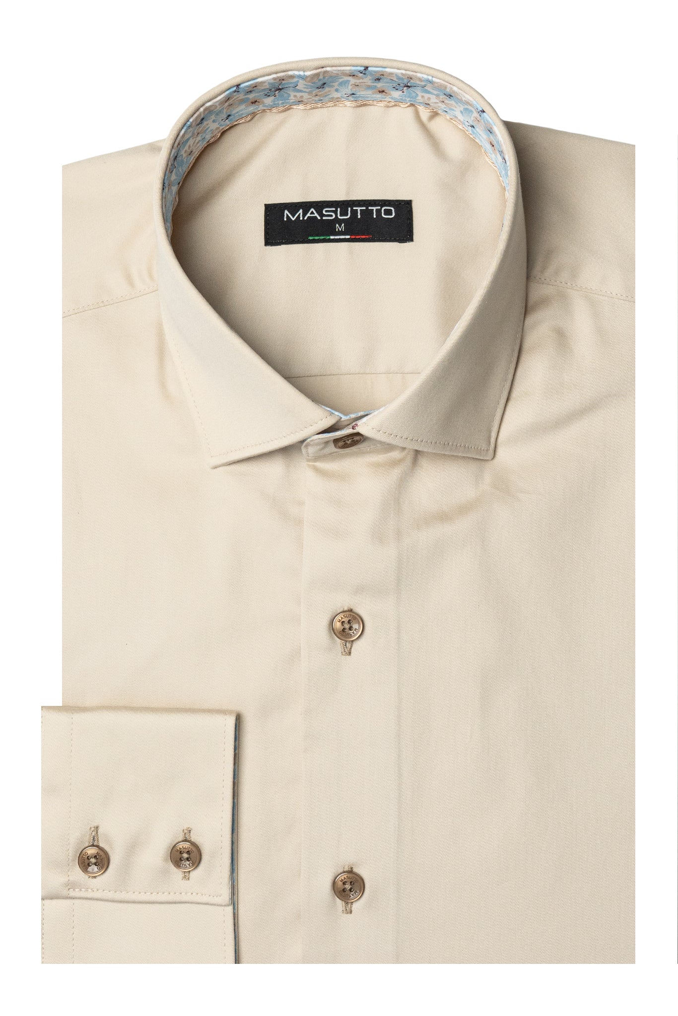 MASUTTO ARIA/49 LONG SLEEVE BUTTON DOWN SHIRT
