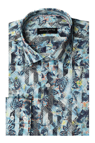 MASUTTO ASTORIA/02 LONG SLEEVE BUTTON DOWN SHIRT