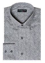 Load image into Gallery viewer, Gray patterned dress shirt with 'MASUTTO' label on a white background