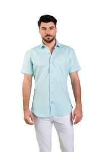 MASUTTO BRIANNE/55 SHORT SLEEVE BUTTON DOWN SHIRT