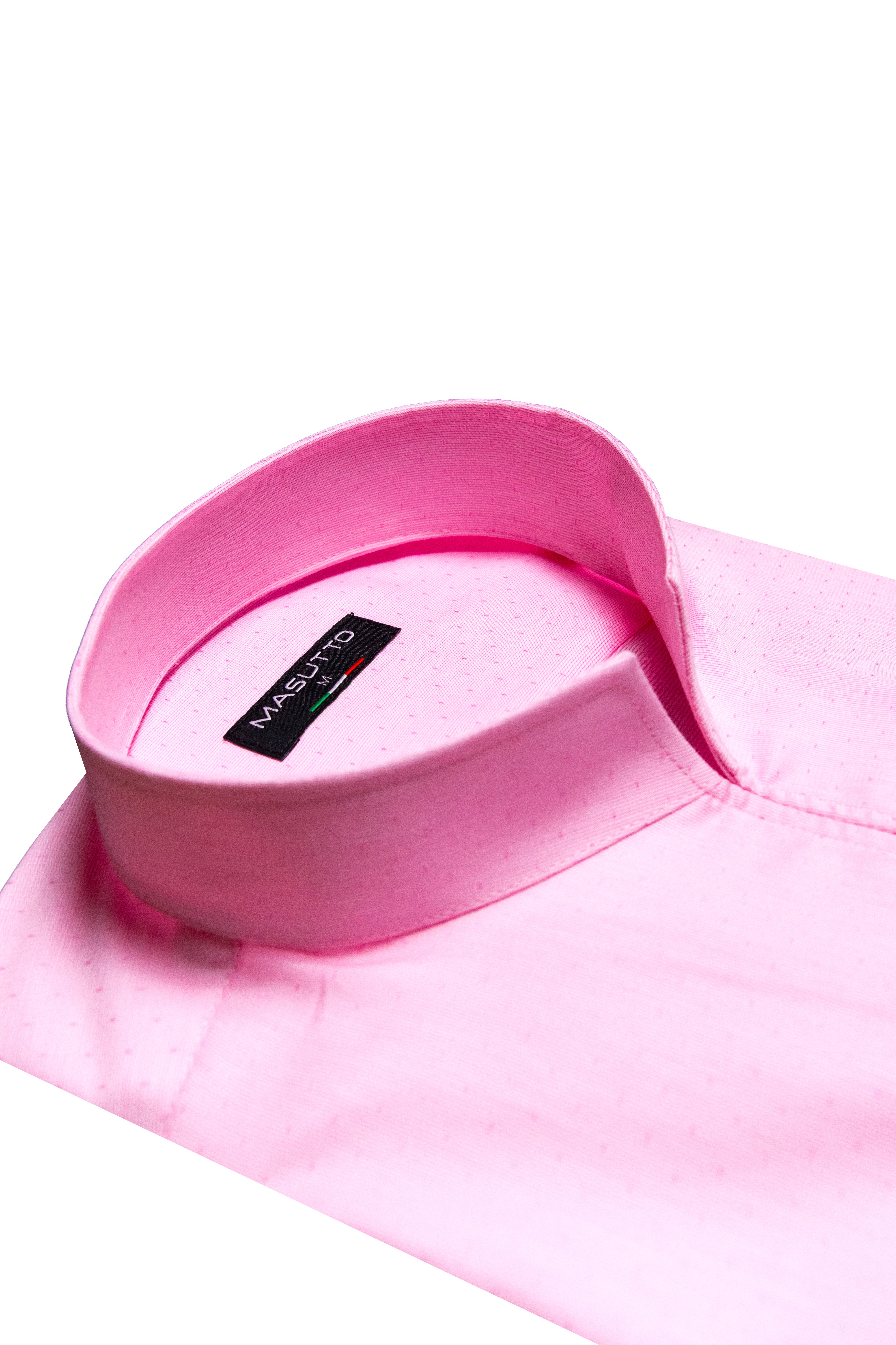pink dress shirt with black tie MASUTTO Charlote/52 Long Sleeve Tulip Collar L goddess Size:UK8 The vivid pink hue Black Dress Birthday |