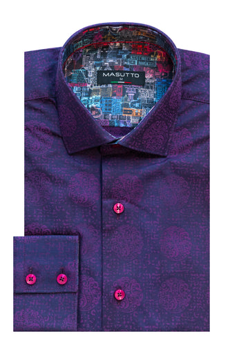 MASUTTO COOPER/39 LONG SLEEVE BUTTON DOWN SHIRT