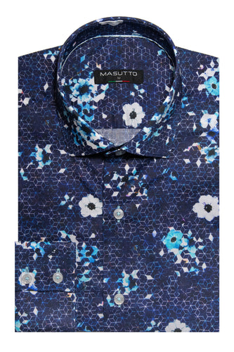 MASUTTO DESTIN/92 LONG SLEEVE BUTTON DOWN SHIRT