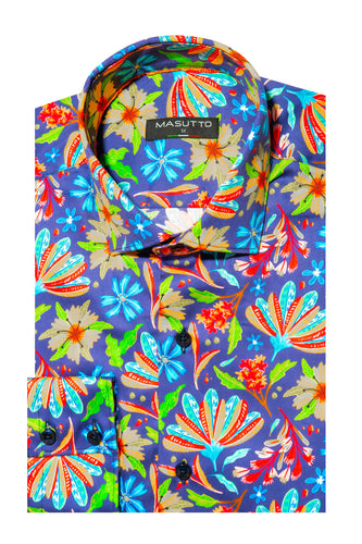 MASUTTO EDDEN/92 LONG SLEEVE BUTTON DOWN SHIRT