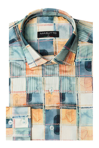 MASUTTO GIANNIS/26 LONG SLEEVE BUTTON DOWN SHIRT