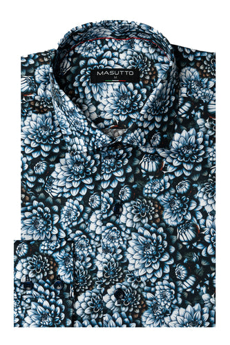 MASUTTO LUCIO/18 LONG SLEEVE BUTTON DOWN SHIRT