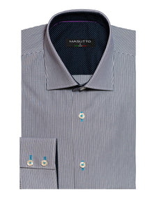 MASUTTO MILAN/18 LONG SLEEVE BUTTON DOWN SHIRT