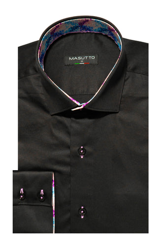 MASUTTO MONACO/18 LONG SLEEVE BUTTON DOWN SHIRT