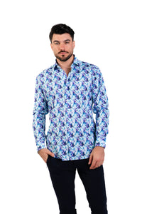 MASUTTO MORGAN/55 LONG SLEEVE BUTTON DOWN SHIRT