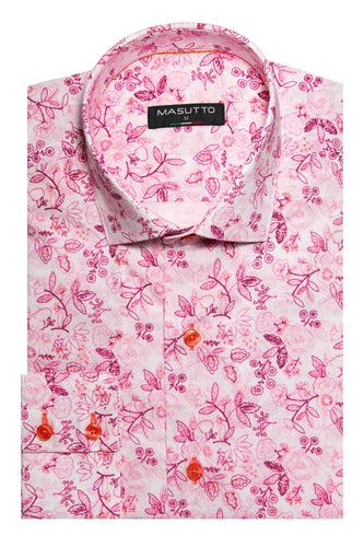 MASUTTO PERLA/52 LONG SLEEVE BUTTON DOWN SHIRT