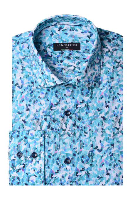 MASUTTO ROME/55 LONG SLEEVE BUTTON DOWN SHIRT