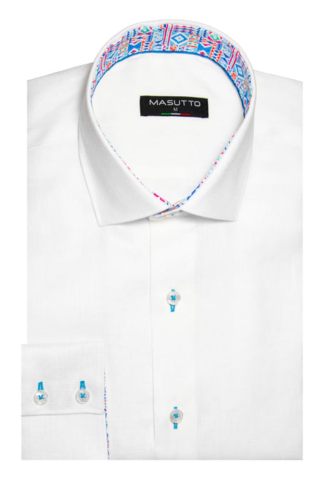 MASUTTO ROYAL/05 LONG SLEEVE BUTTON DOWN SHIRT