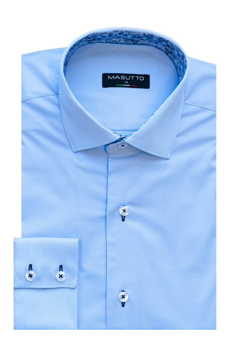 MASUTTO THEO/02 LONG SLEEVE BUTTON DOWN SHIRT