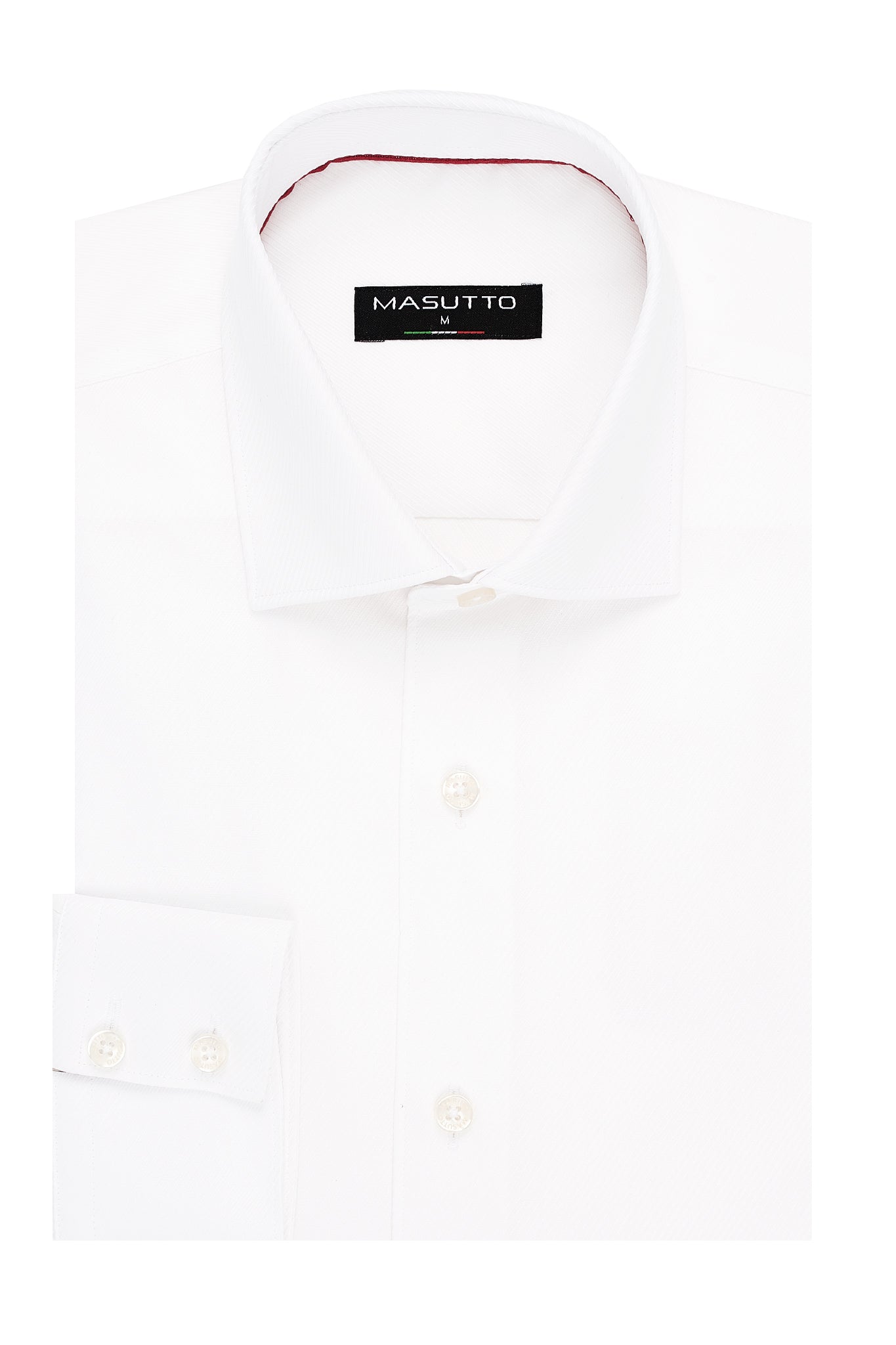 MASUTTO AMANDA/05 WHITE LONG SLEEVE BUTTON DOWN SHIRT