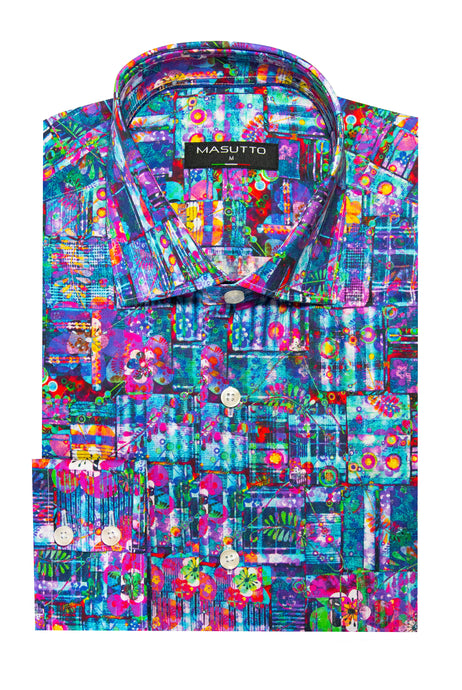 MASUTTO MILTON/92 LONG SLEEVE BUTTON DOWN SHIRT